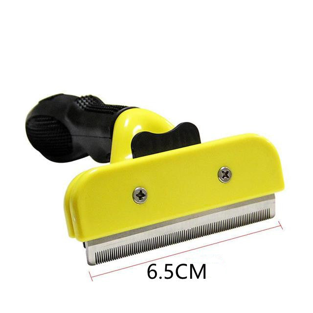 Yellow and black dematting comb in the 65 mm width